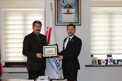 Rektörümüz Prof. Dr. Alkış, Fatih Sultan Mehmet Vakıf Üniversitesi Rektörü Prof. Dr. Andı’yı ziyaret etti