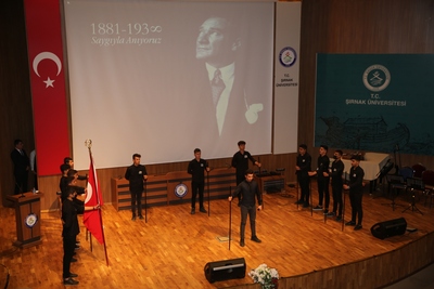 Üniversitemizde 10 Kasım Atatürk'ü Anma Programı düzenlendi