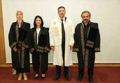 Üniversitemizde Doçentlik unvanı alan üç öğretim üyemiz için cübbe giyme töreni düzenlendi
