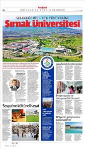 Yeni Şafak Gazetesinin Tercih Rehberi ekinde Üniversitemiz ile ilgili yayınlanan tam sayfa haberimiz